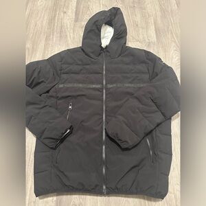 Calvin Klein Men's Black and White Jacket puffer sz large preowned